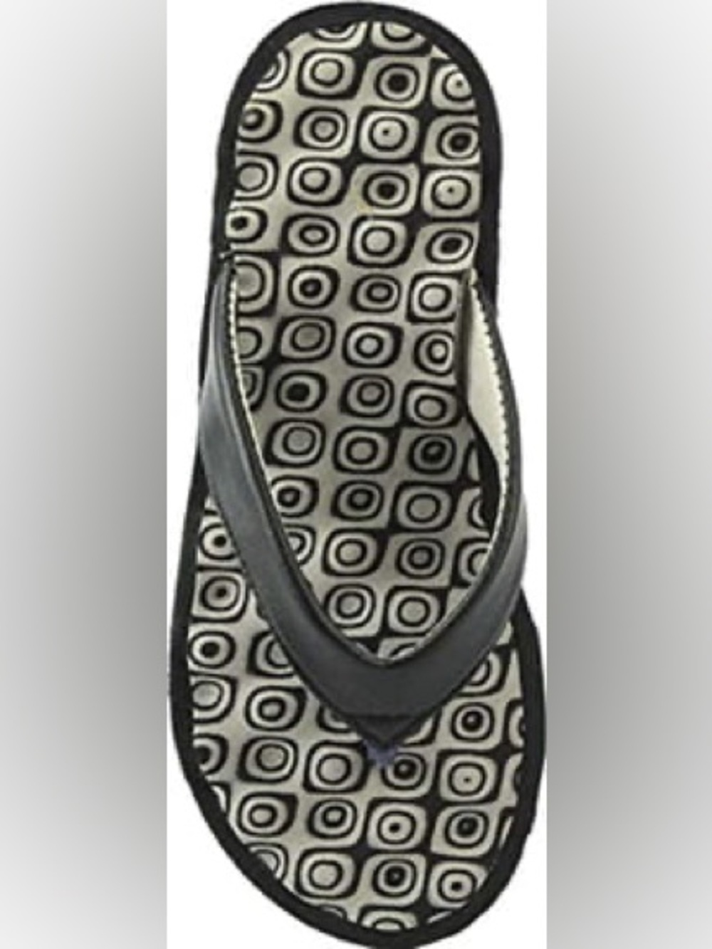 Alligator Women’s Orthopedic & Diabetic Flip Flops Black Swirl Size L 9